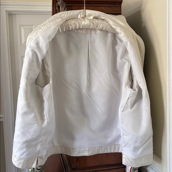 *ANAGE Silk Colorful Swirl Women's Zip Up Jacket Blazer Ribbon Embroidered Retro - Picture 11 of 14